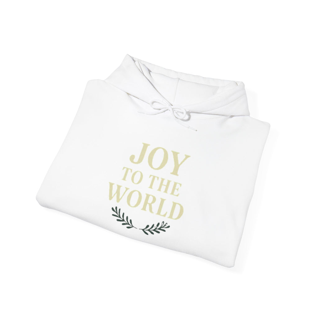 Joy to the World Unisex Heavy Blend Hooded Sweatshirt, Cozy Gift for Christmas, Holiday Comfort Wear, Festive Apparel, Seasonal Layering