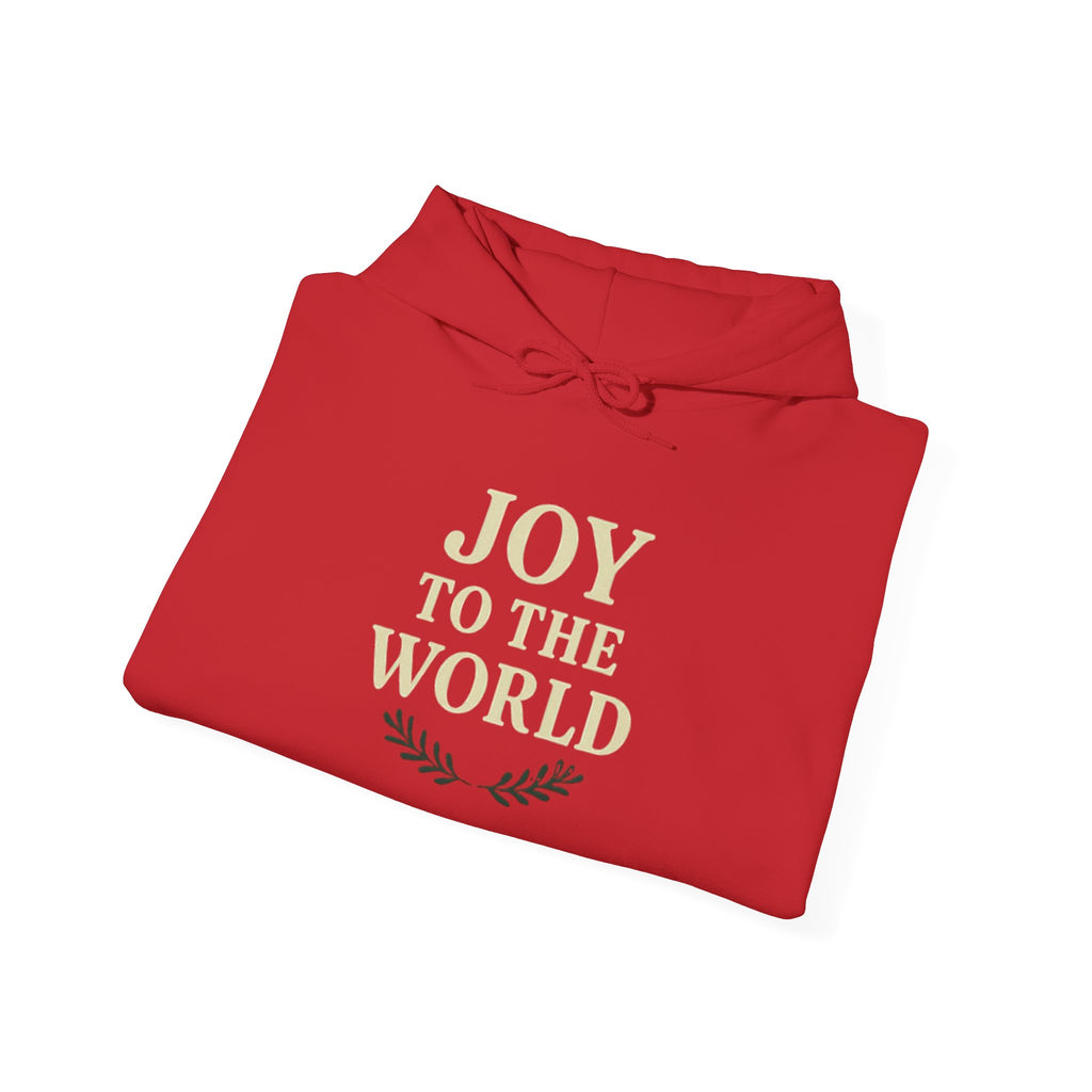 Joy to the World Unisex Heavy Blend Hooded Sweatshirt, Cozy Gift for Christmas, Holiday Comfort Wear, Festive Apparel, Seasonal Layering