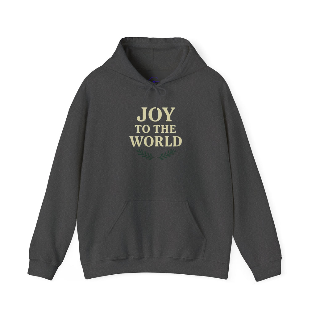 Joy to the World Unisex Heavy Blend Hooded Sweatshirt, Cozy Gift for Christmas, Holiday Comfort Wear, Festive Apparel, Seasonal Layering