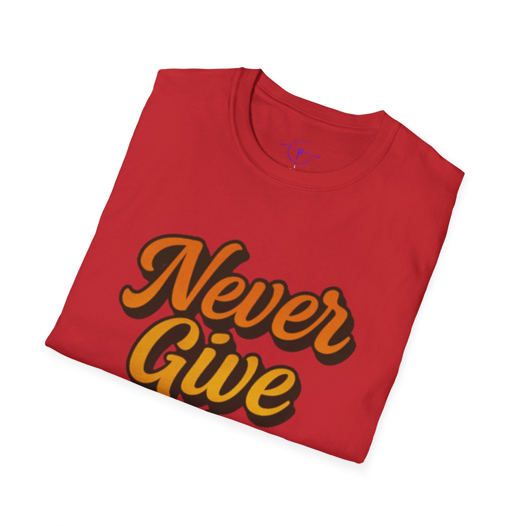 Inspirational Unisex Softstyle T-Shirt | Never Give Up Tee, Motivational Shirt, Gift for Him/Her, Casual Wear, Positive Vibes
