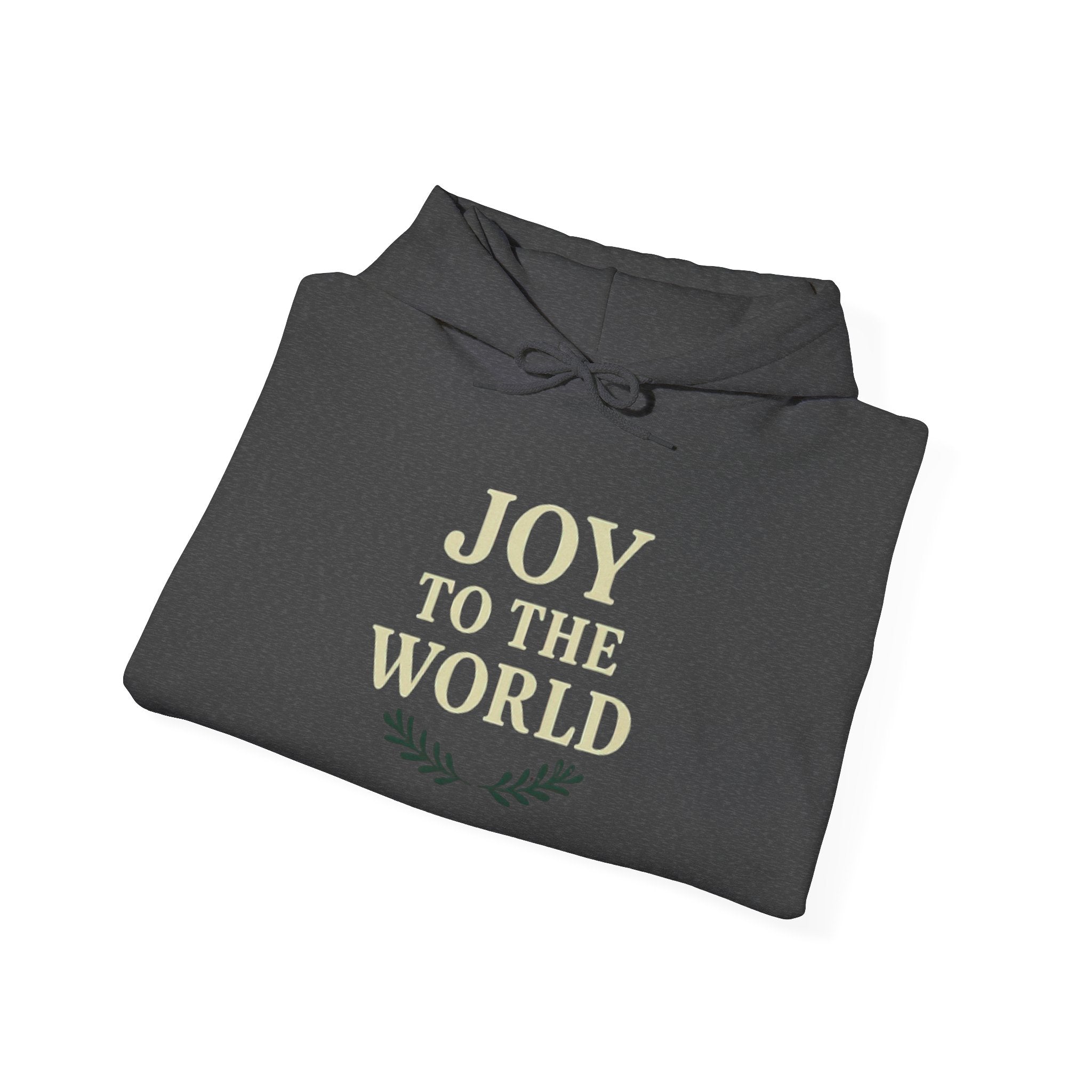 Joy to the World Unisex Heavy Blend Hooded Sweatshirt, Cozy Gift for Christmas, Holiday Comfort Wear, Festive Apparel, Seasonal Layering
